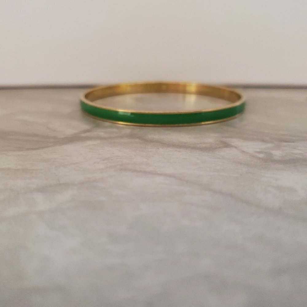 💚 Vintage Y2k 00s 2000's J. Crew Bright Spring Green Skinny Bangle 💚